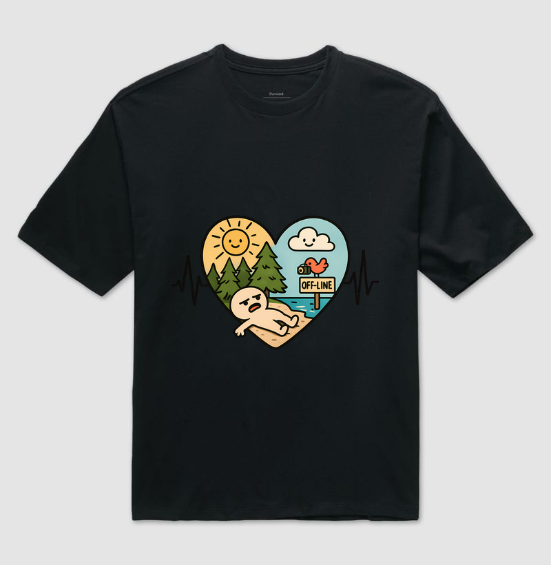 Camiseta Off-line em Estado Crítico