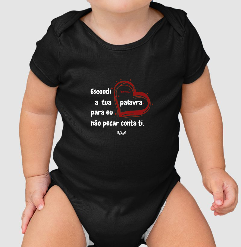 Body Infantil Escondi a tua Palavra no meu coração.
