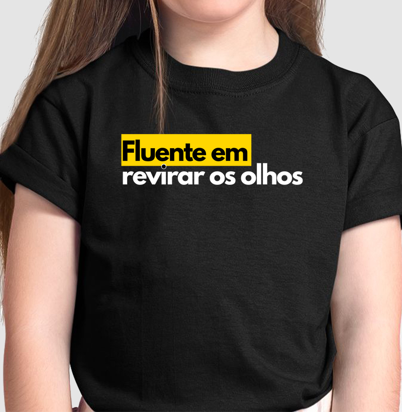 Fluente em revirar os olhos