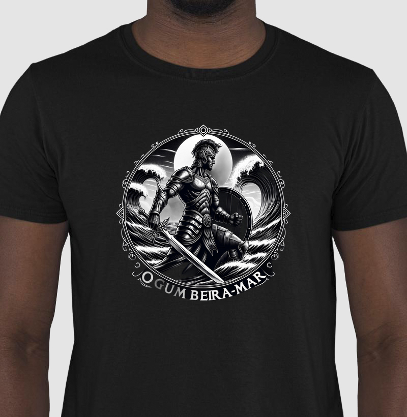 Camiseta Ogum Beira-Mar - Força e Proteção Sempre com Você!