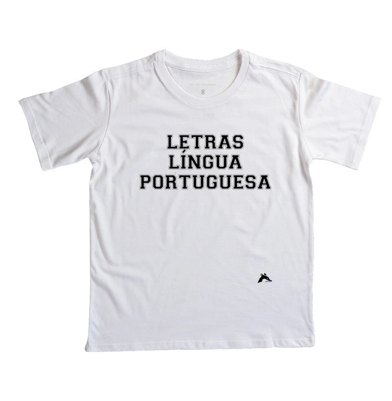 Camiseta Infantil Letras Língua Portuguesa Classic