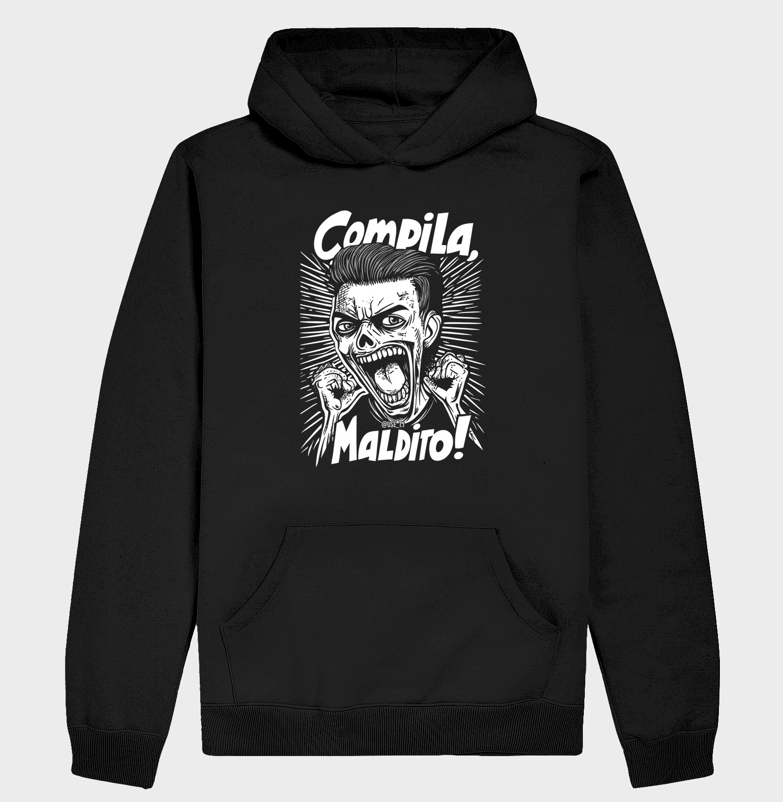 Moletom Hoodie Slim "Compila Maldito!" T.I