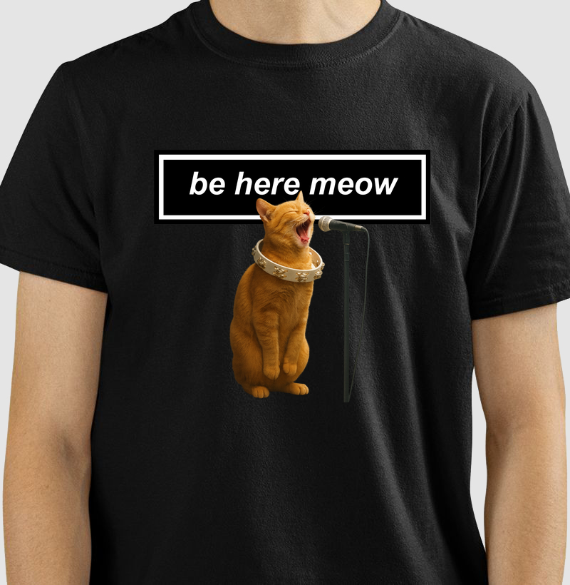 Camiseta Oasis Be Here Meow