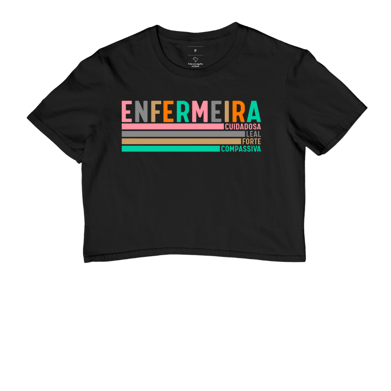 Estampa Enfermeira Cuidadosa, Leal, Forte & Compassiva