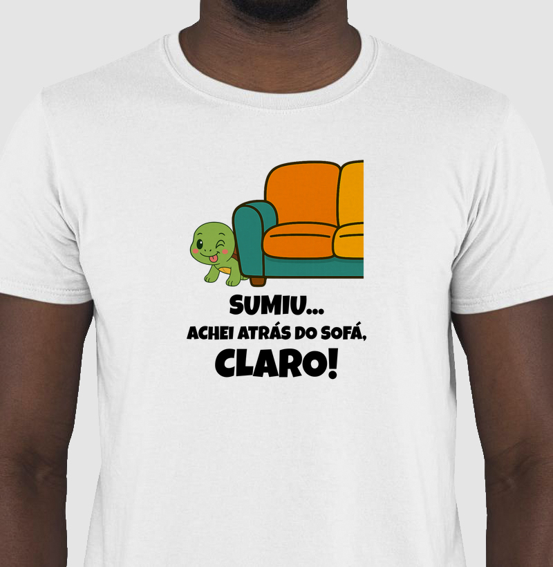 Sumiu... achei atrás do sofá, claro!