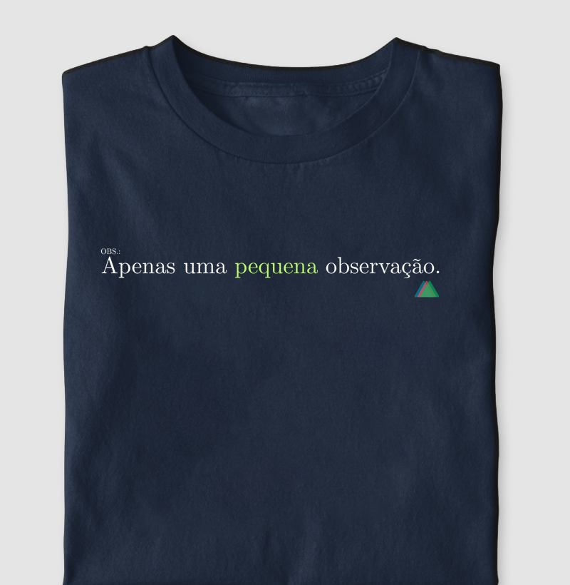 Pequena observação.