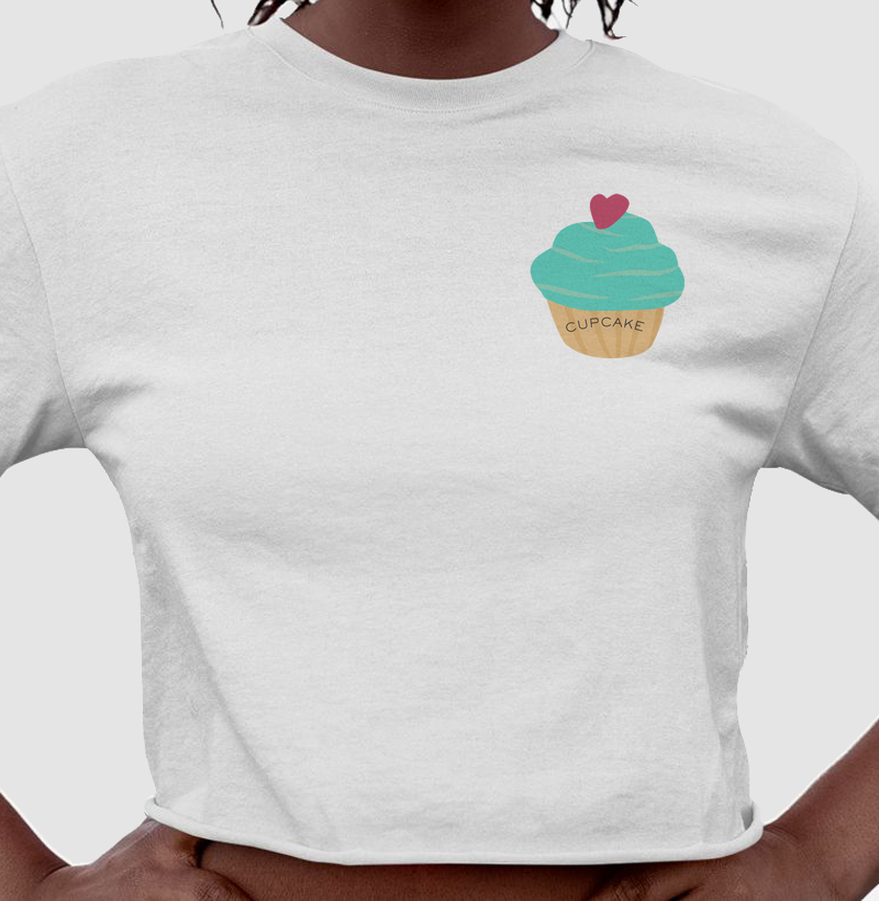 Cropped Cupcake azul