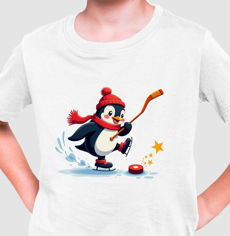 Pinguim Jogando Hockey