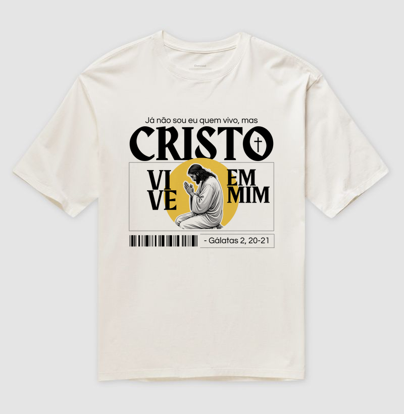 Camiseta Oversized Cristo Vice em Mim