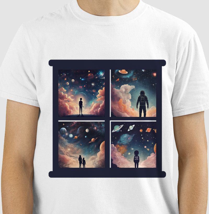 Camiseta Virts universe in the window..