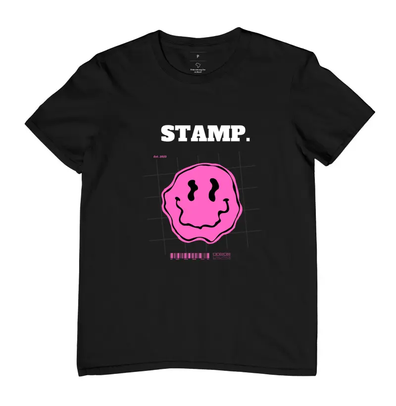 CAMISETA STAMP. PINK SMILE - MASCULINA