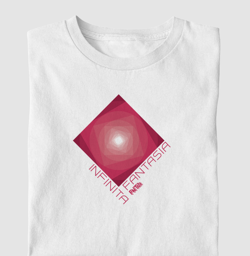 T-SHIRT "INFINITA FANTASIA" / MAGENTA ESTAMPA MÉDIA