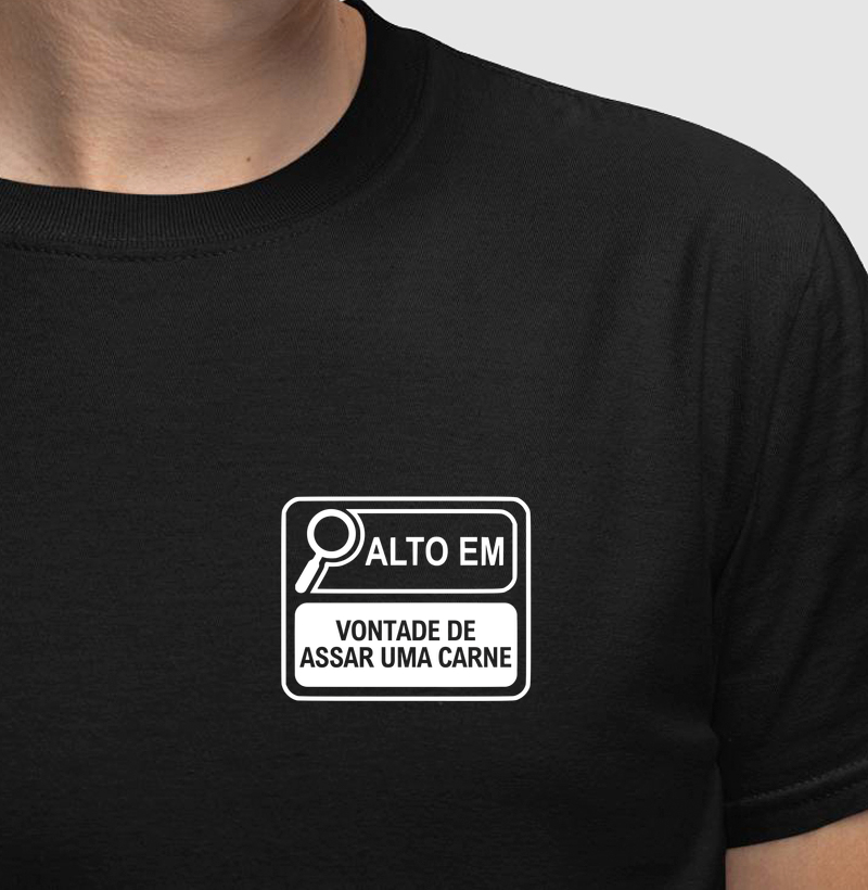 Alto em vontade de assar uma carne