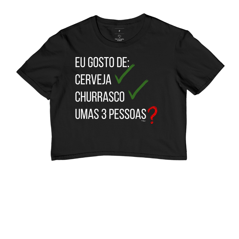 Eu gosto de cerveja, churrasco...