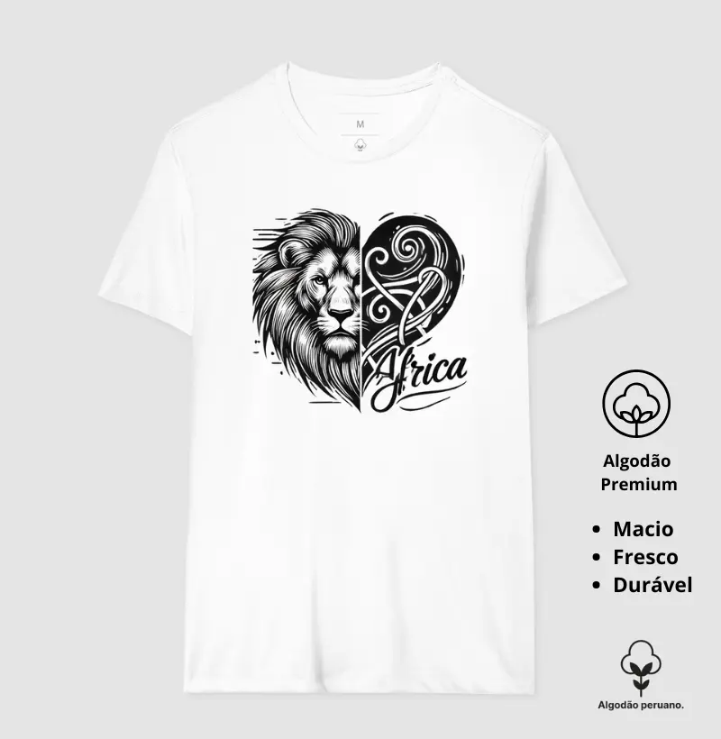 Camiseta Animalis Selva e Paixão 100% Algodão Peruano