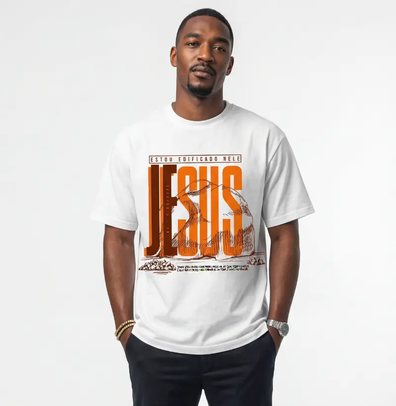 Estampa “JESUS Glitch Urbano” – Arte Moderna com Identidade Forte e Autêntica