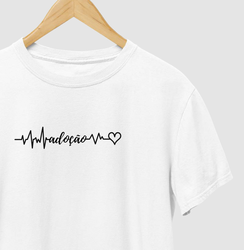 Camiseta Batidas de Amor: Adoção | Masculina | branca