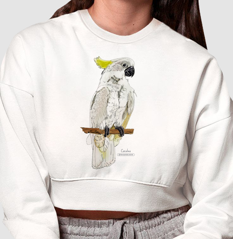 Love Friends - Cacatua - Moletom Cropped