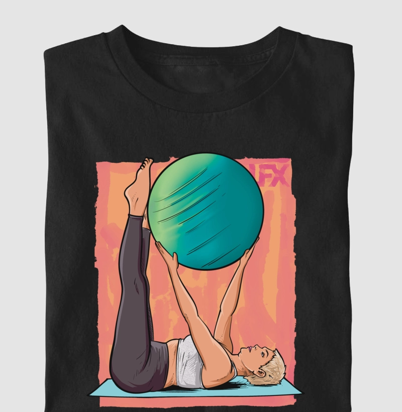 Mulher fazendo Pilates V02