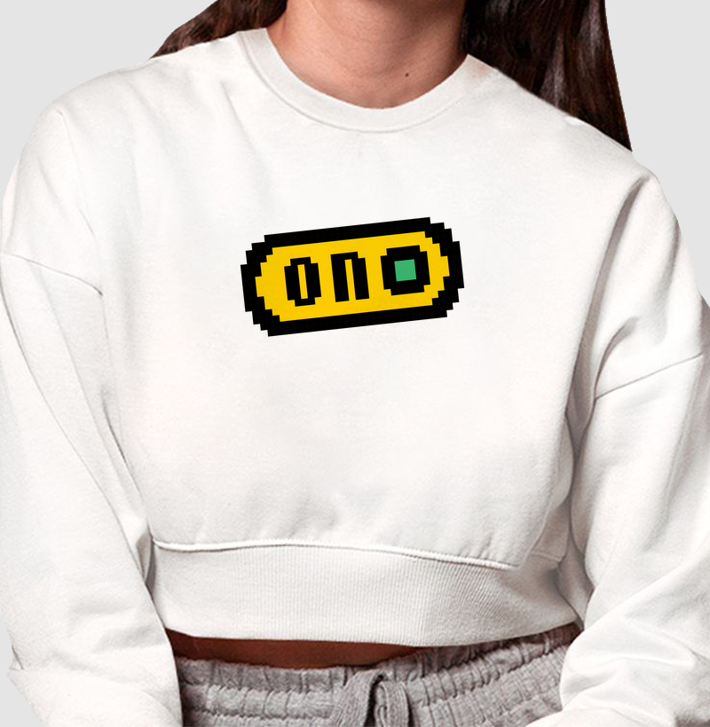 Moletom Cropped Gamer “ON Pixeled”