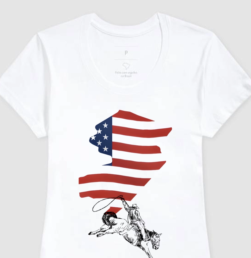 Camiseta Cowboy USA - Feminina