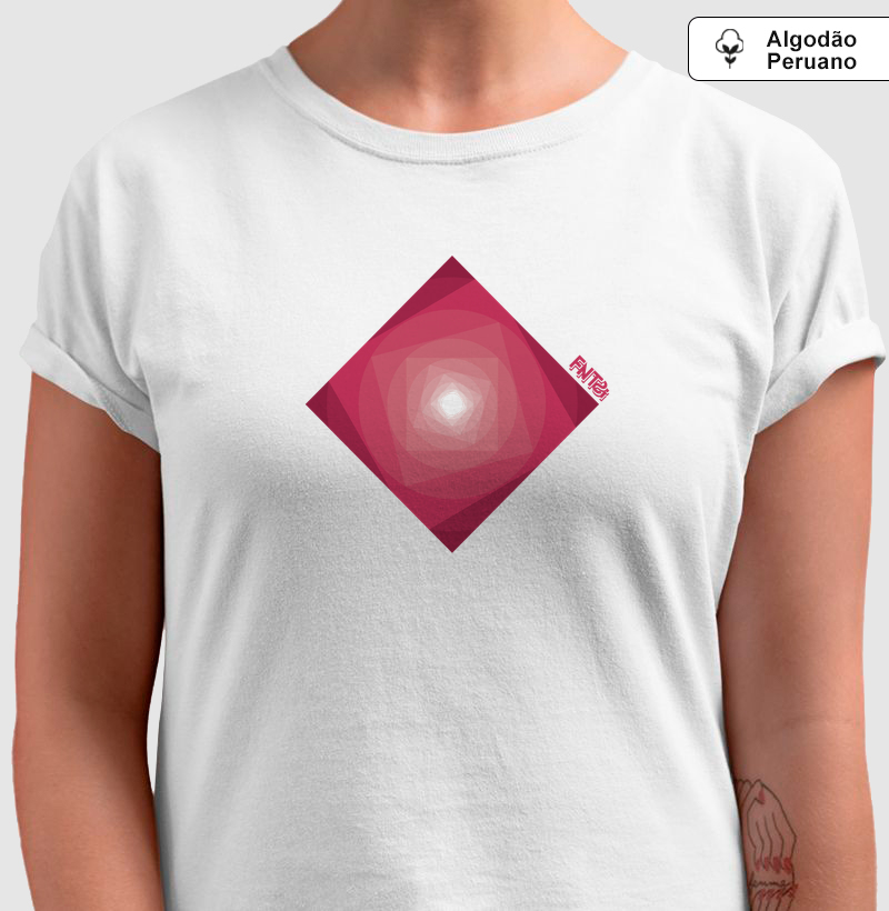T-SHIRT "INFINITA FANTASIA" / MAGENTA MINIMAL (ALGODÃO PERUANO)