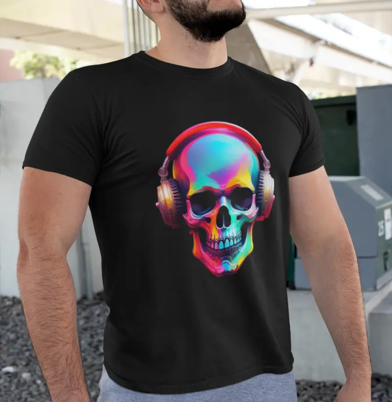 Camiseta Neon Skull - Qualidade Reserva