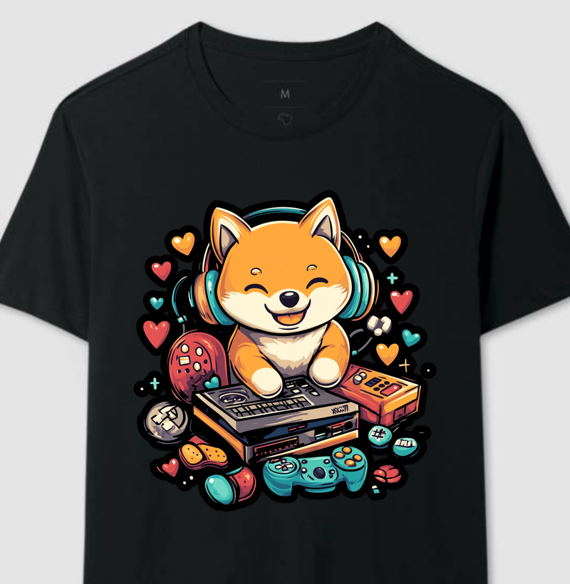 Camisa shiba inu gamer 2