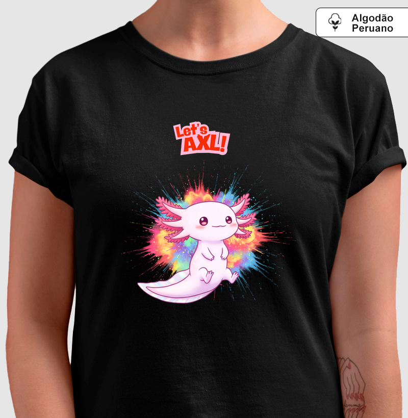 Camiseta Algodão Peruano - AXL, Let,s AXL!