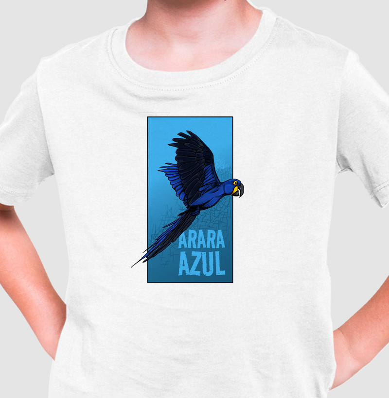 Camiseta Infantil A Arara Azul
