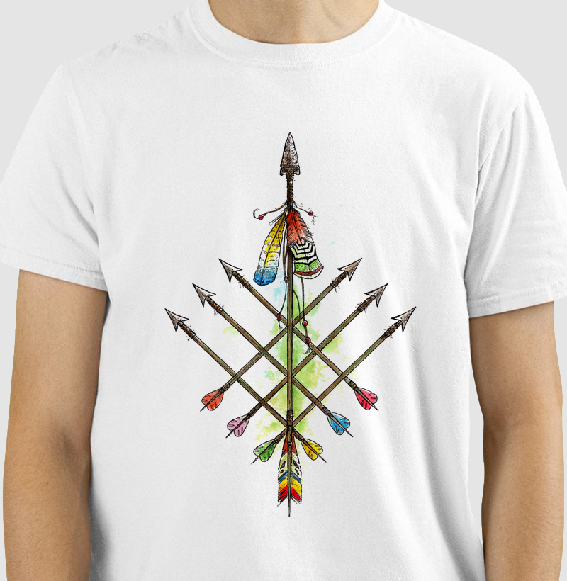 Camiseta Caboclo 7 Flechas Proteção e Força em 100% Algodão