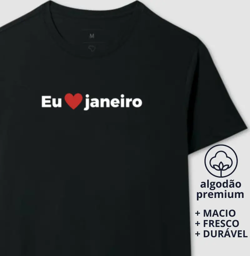 Camiseta Eu Amo Janeiro