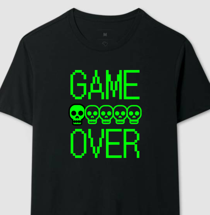 Camiseta Game Over 