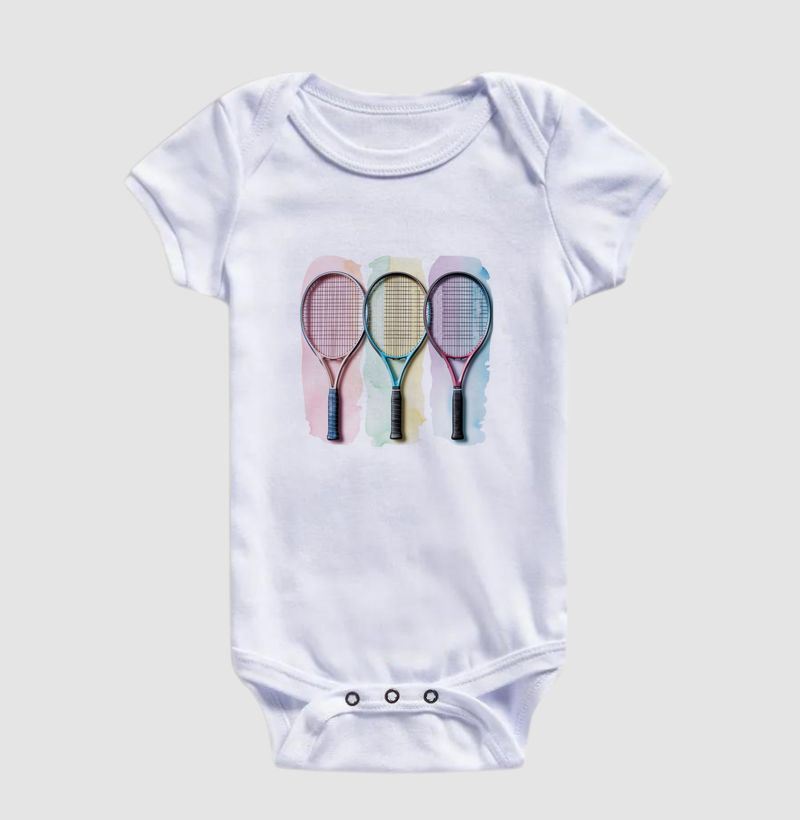 3 Raquetes aquarela - Body Baby