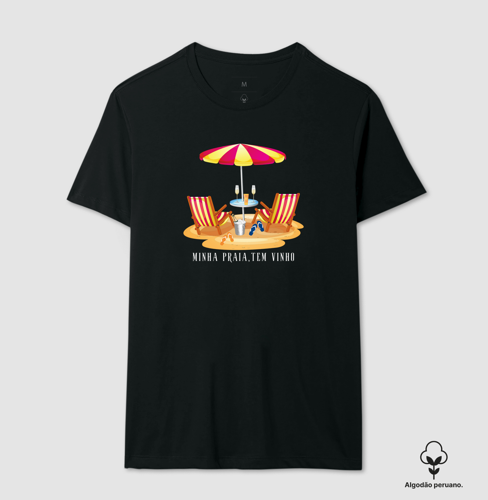 Camiseta Minha Praia tem Vinho