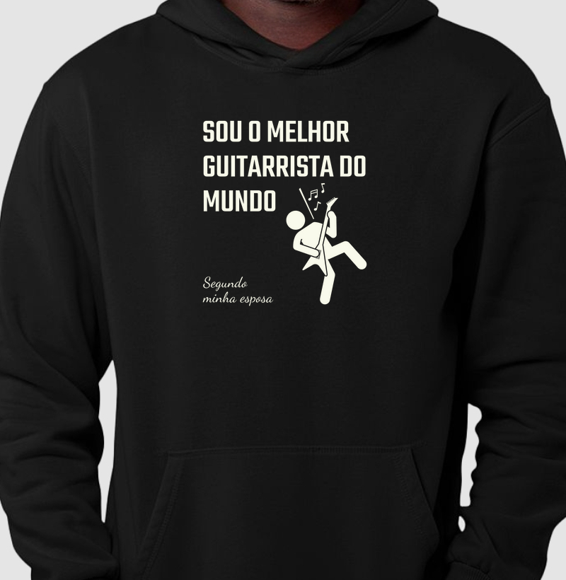 Camisa "Sou o melhor guitarrista do mundo - segundo minha esposa"
