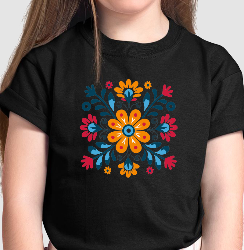 HONESTEE KIDS ART FLOR LARANJA