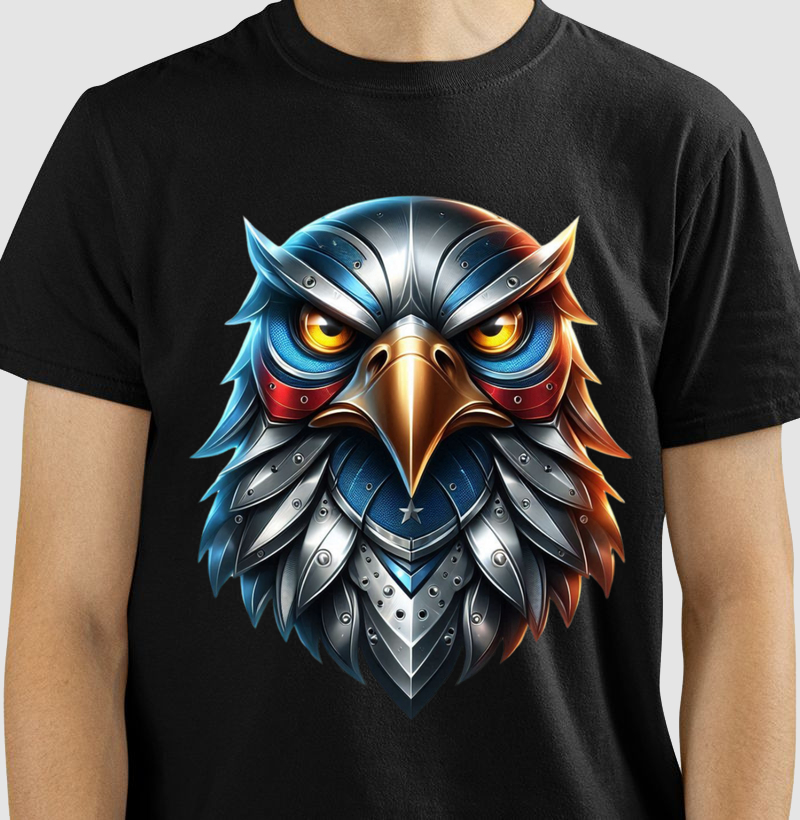 Águia Estilizada – Camiseta Exclusiva de Design Imponente