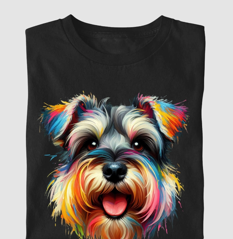 Schnauzer pinceladas de tinta