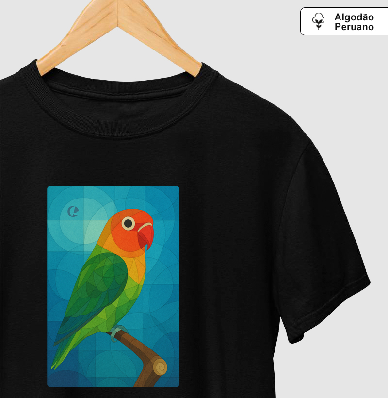 Camiseta Algodão Peruano - Agapórnis Geométrico 