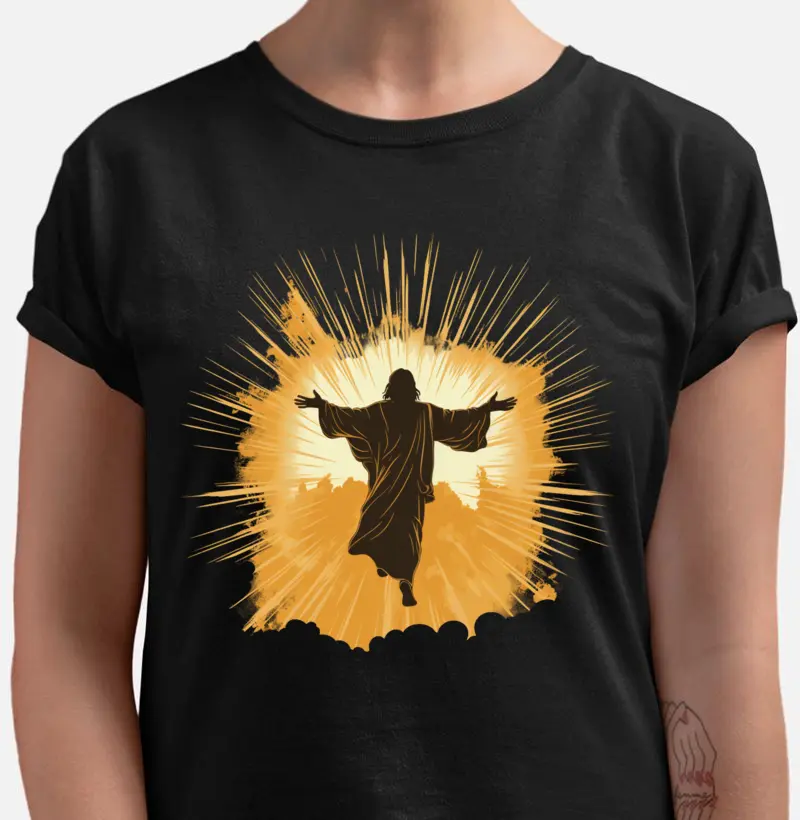 Esplendor Divino: Camiseta com Aura Iluminada