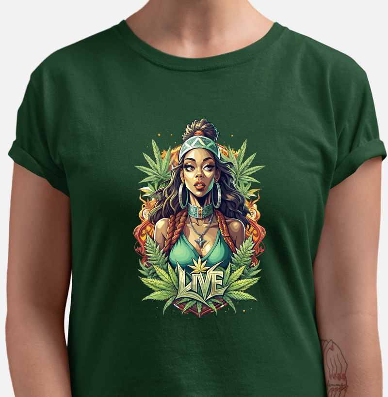 Camiseta Live Green Goddess