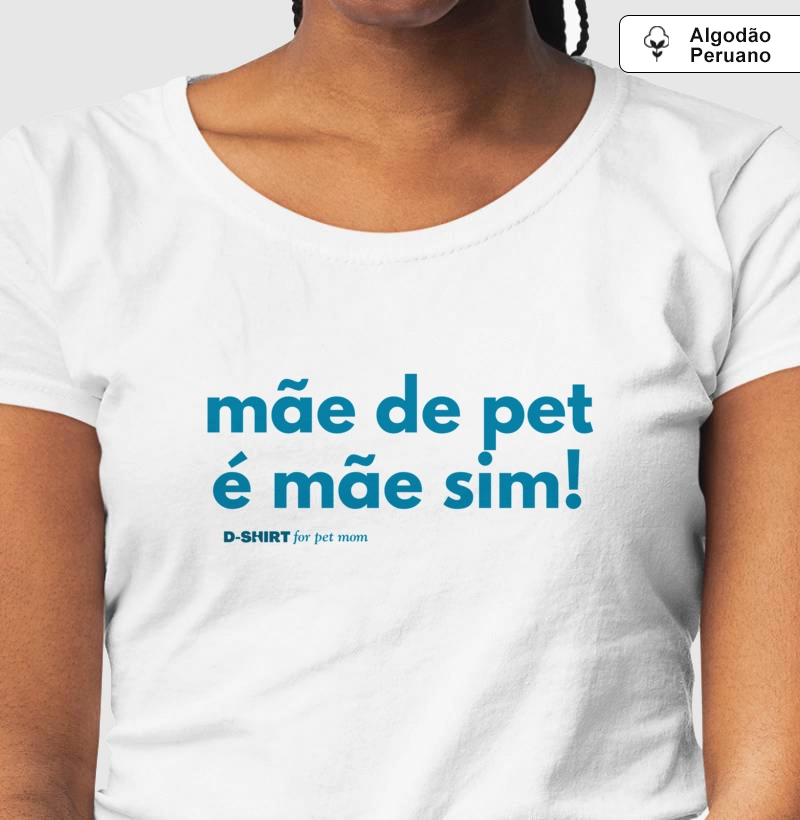 mãe de pet é mãe sim - azul