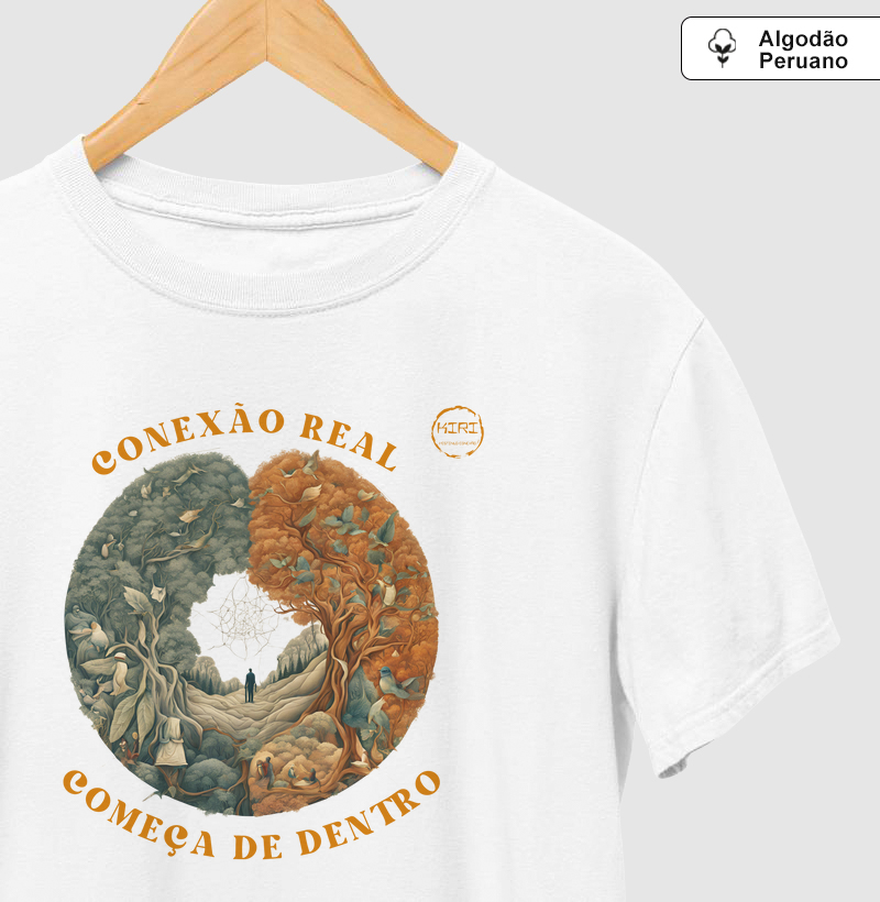 Camiseta Premium KIRI - Conexão Real começa de Dentro