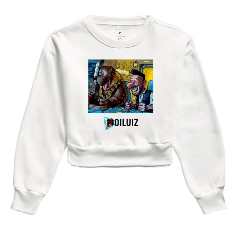 Moletom Cropped OI LUIZ Charge