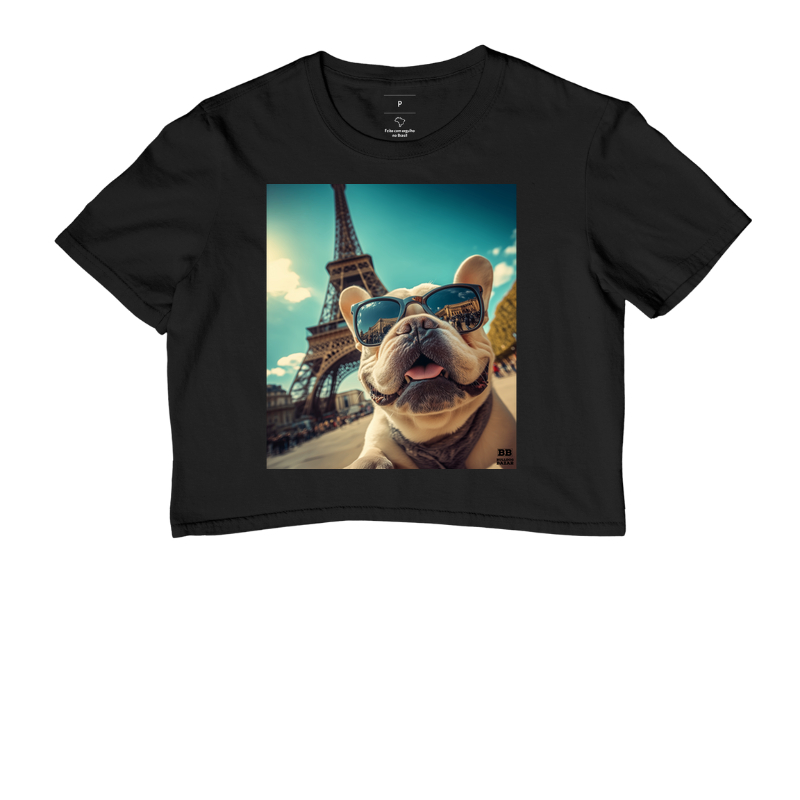 Cropped Bulldog Frances "Selfie 4"