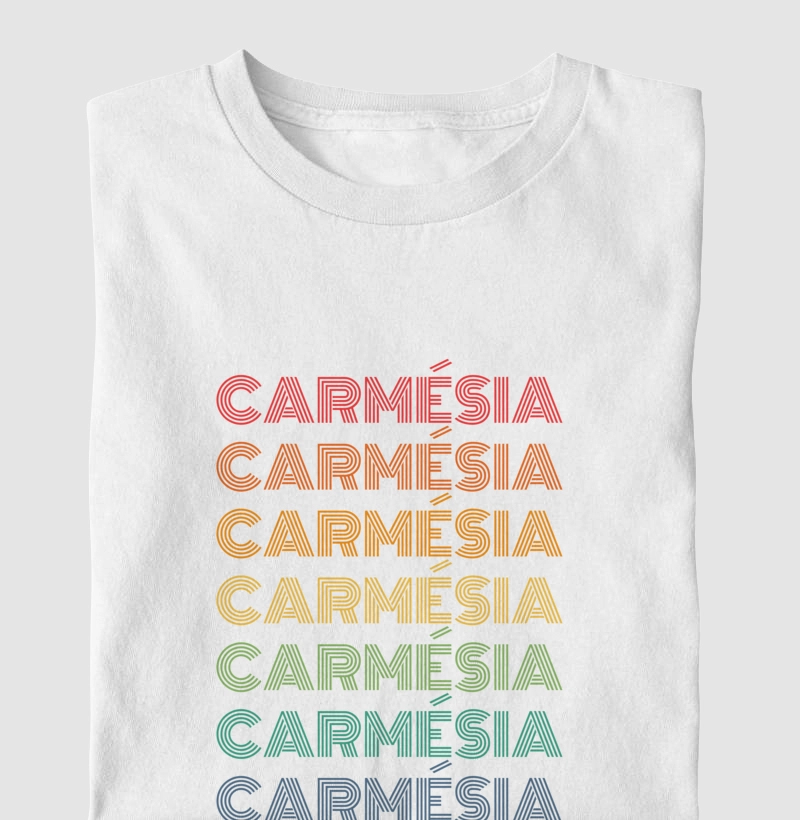 Carmésia Letreiro Retrô