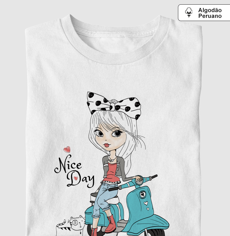 Nice Day, girl and her kitty (VET)