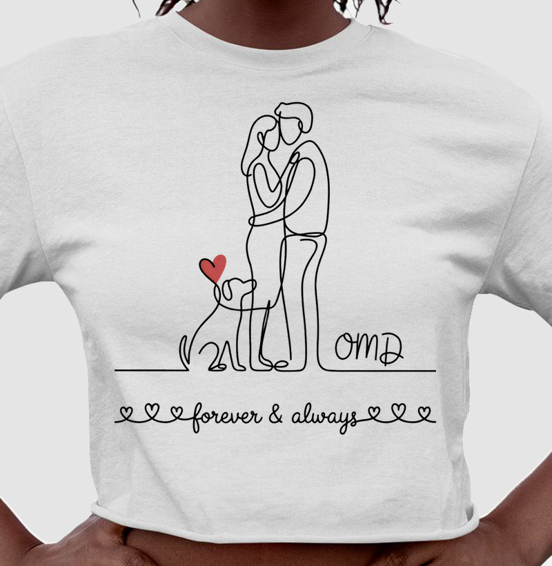 Cropped Forever & Always - Casal + Dog