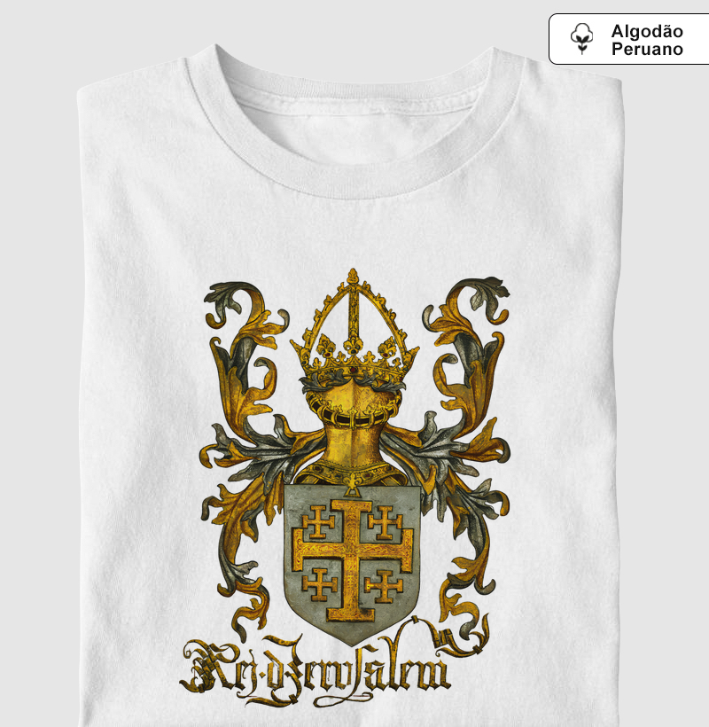 Camiseta Brasão de Armas do Rei de Jerusalém (1099-1291)